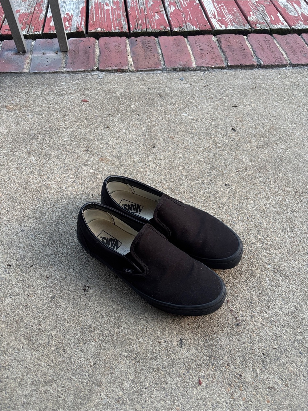 Vans Black Canvas Classic Slip-On Loafers